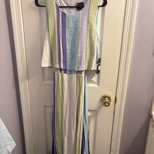 Maison Tara Multicolor Striped Dress